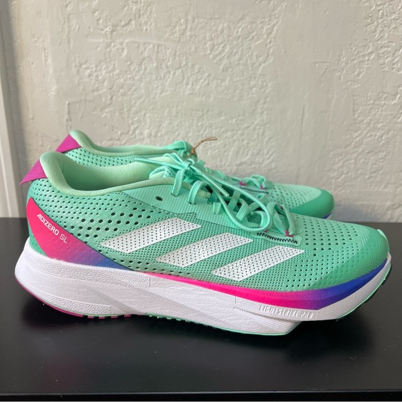 Adidas Adizero SL Running Shoes Pulse Mint Zero Metallic Size 7 - Picture 4 of 7